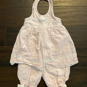 Linen Dress with attached petticoat pants